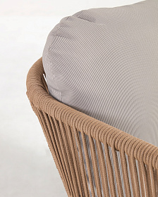 3-местный диван Catalina из бежевой веревки и массива акации