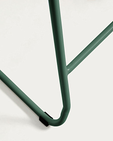 Полубарный стул Meli из зеленой синели с металлическими ножками, 65 см