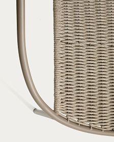 Кресло уличное Atrani из стали и веревки цвета таупе