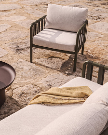 Комплект уличной мебели Omala из зеленого алюминия и веревки