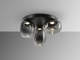 Onice Потолочный светильник 3L черно-дымчатый