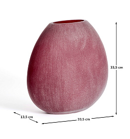 Ваза Rovena из бордового стекла 33,5 см