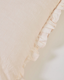 Nacha Чехол для подушки из хлопка и льна розового цвета 45 x 45 см