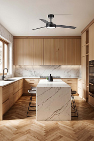 Потолочный вентилятор с освещением Barth 1320 мм черный 24W