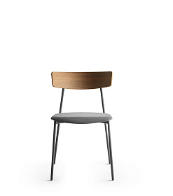 Стул Kol деревянный c мягким сиденьем на металличеких ножках
