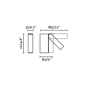 CRONOS Бра с ридером бронзовое LED 4W 2700K