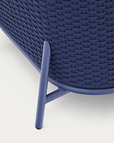 Уличное кресло Sedalis из алюминия и веревки синего цвета