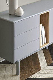 Сервант Corvo 1D6Dr жемчужно-серый