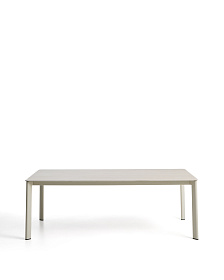 Уличный стол Anafi с бежевой столешницей из спеченного камня, 220 x 100 см