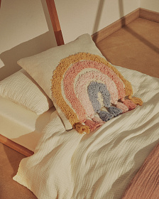 Чехол для подушки Tadea 100% хлопок разноцветная радуга 45 x 45 см