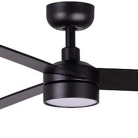 Вентилятор RUDDER S Ш1060 черный / орех 3 P LED 18W CCT DIM