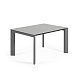 Стол Atta 140 (200) x90 темно-серый, стекло