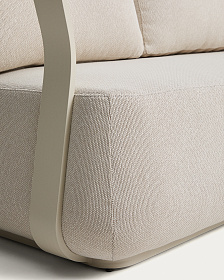 Уличный 3-х местный диван Tamaris из алюминия цвета экрю, 217 см