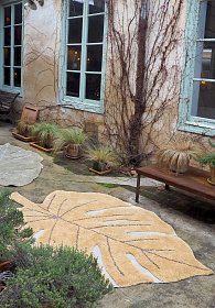 Ковер Лист монстеры - медовый 120*180