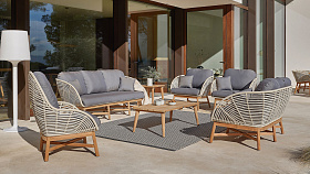 Кресло с высокой спинкой Alaska WHITE WASH