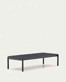 Журнальный столик Sorells из серого алюминия 63 x 149 см