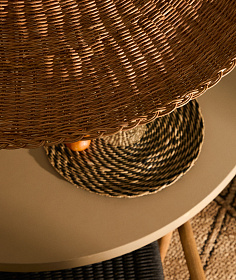 Bladia Абажур из ротанга с натуральной отделкой Ø90 см