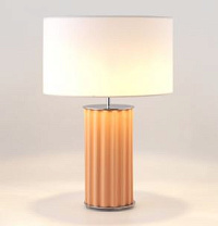 Настольная лампа Sonica золотой металл / белая керамика + белый абажур 801011/36