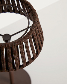 Уличная настольная лампа Aldet на солнечных батареях коричневая