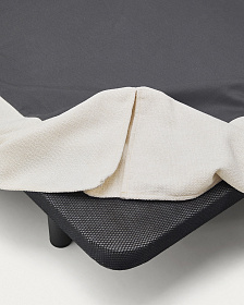 Кровать Jaira из белого шенилла со съемным чехлом для матраса 90x200