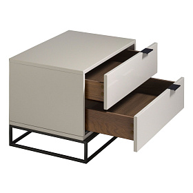 Прикроватная тумбочка Estetico CP1406-H /7004 лак RAL7035 жемчужно-серая