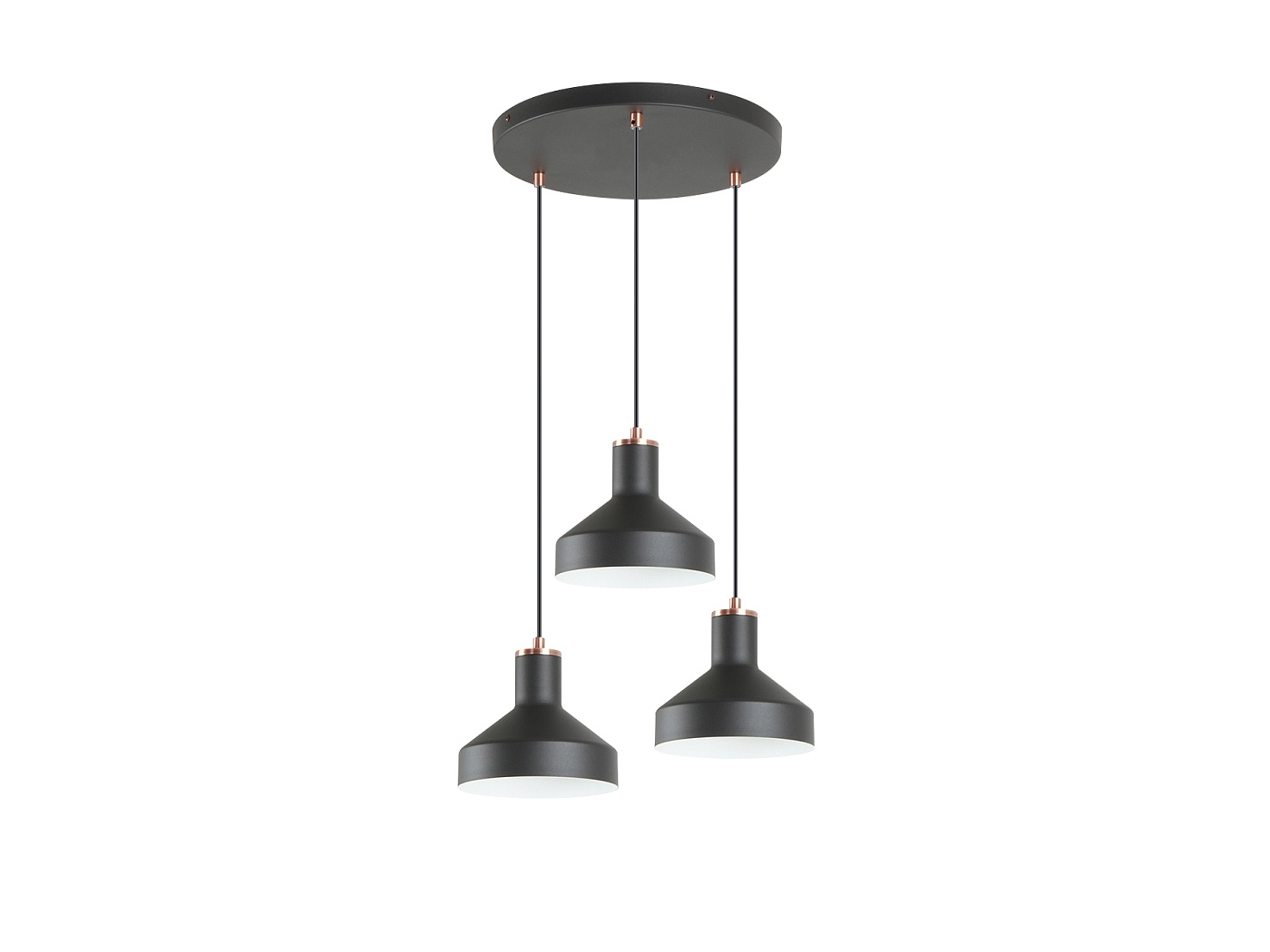 Irias Люстра 3L черный/медный D45