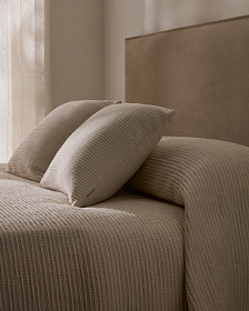 Набор из 2-х чехлов для подушек Vindi из хлопка цвета экрю 50 x 50 см