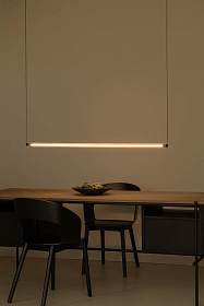 Подвесной светильник LUMINA 1200 1L COLGANTE HORIZ черный LED 24W 2200K