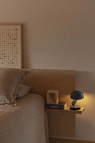 BELA Синяя настольная лампа с зажимом 1XE27