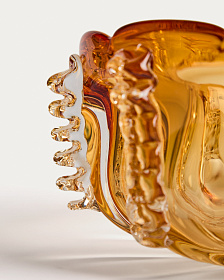 Ваза Nicora из оранжевого стекла, диаметр 30 см