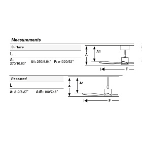 Вентилятор AMELIA Ш1320MM серый