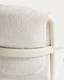 Уличный стул Linosa из бежевого алюминия с бежевой подушкой