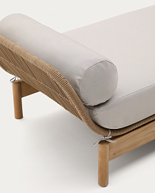 Catalina Шезлонг из светло-серой веревки и массива акации