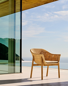 Стул Galea из тикового дерева и синтетического ротанга