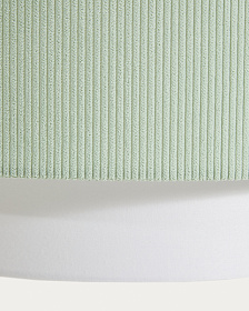 Подвесной светильник Bianella из хлопка и бирюзового вельвета