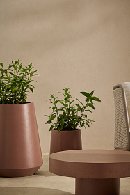 Кашпо Calun керамика темно-коричнего цвета Ø 32 см