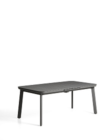 Раздвижной уличный стол Izola из алюминия с графитовой отделкой, 185 (235) x 100 см