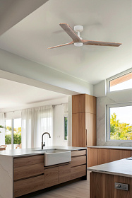 Потолочный вентилятор HEYWOOD L Ш1320 белый/сосна 3P LED 10W TUYA