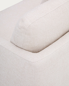 Laira 3-местный диван-кровать из шенилла с шезлонгом слева цвет экрю 246 см