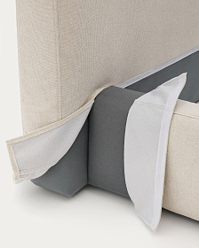 Blok Кровать бежевая со съемными чехлами для матраса 160 х 200 см