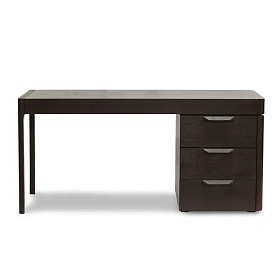 Письменный стол RONDA с 3-мя ящиками темный орех V36W1