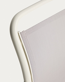 Уличный стул Luri из алюминия цвета экрю и бежевого текстиля