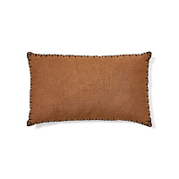 Чехол на подушку Satol из коричневого хлопка с вышивкой, 30 x 50 см