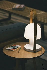 Настольная лампа FollowMe E27 белый/дуб