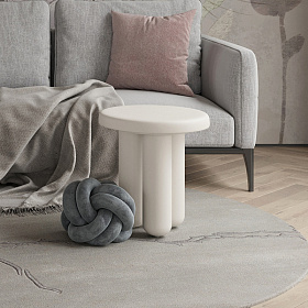 Приставной столик WABI SABI 45 бело-кремовый лак