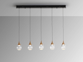 Corina Люстра 5L черно-медный