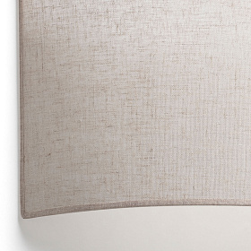 Горизонтальное круглое льняное бра Otton R 2xE27 