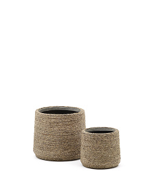 Набор Sigal из 2 цементных горшков для растений Ø 24 см / 31 см