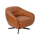 Кресло вращающееся 5183 из коричневой кожи