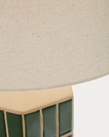 Rue Настольная лампа из зеленой керамики